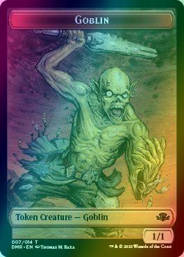 Bird Token (01) // Goblin Token (07) [Dominaria Remastered: Tokens] [Foil]