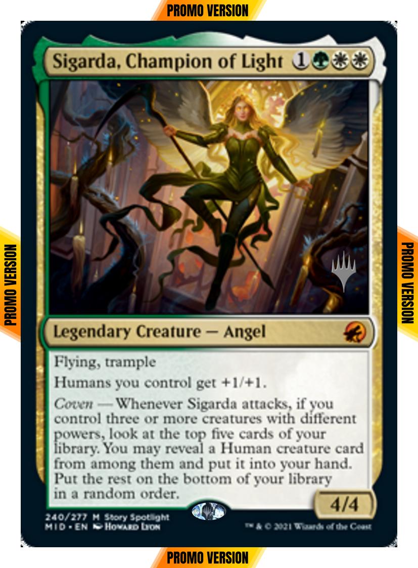 Sigarda, Champion of Light [Promo Pack] [240p] [Innistrad: Midnight Hunt Promos] [Non-Foil]