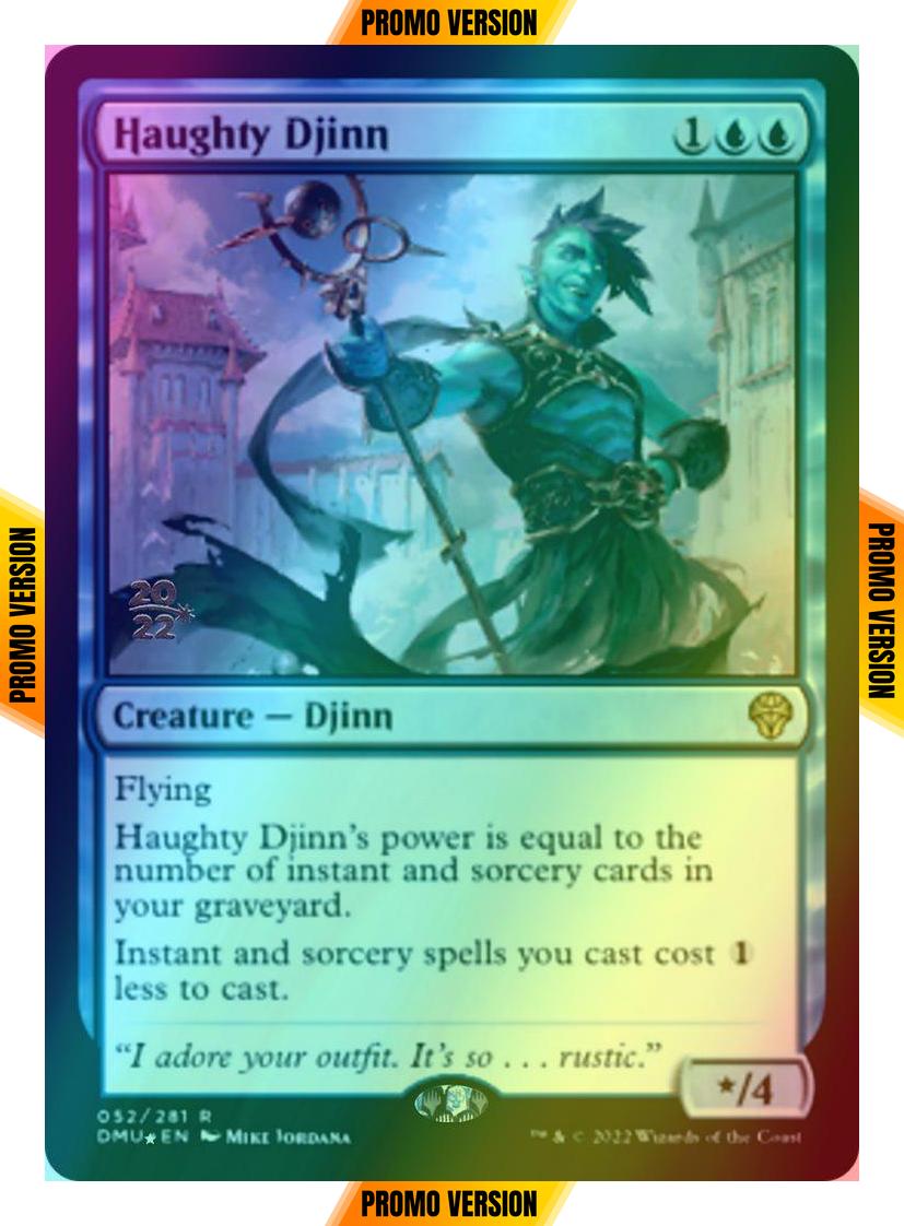 Haughty Djinn [52s] [Prerelease] [Dominaria United: Promos] [Foil]