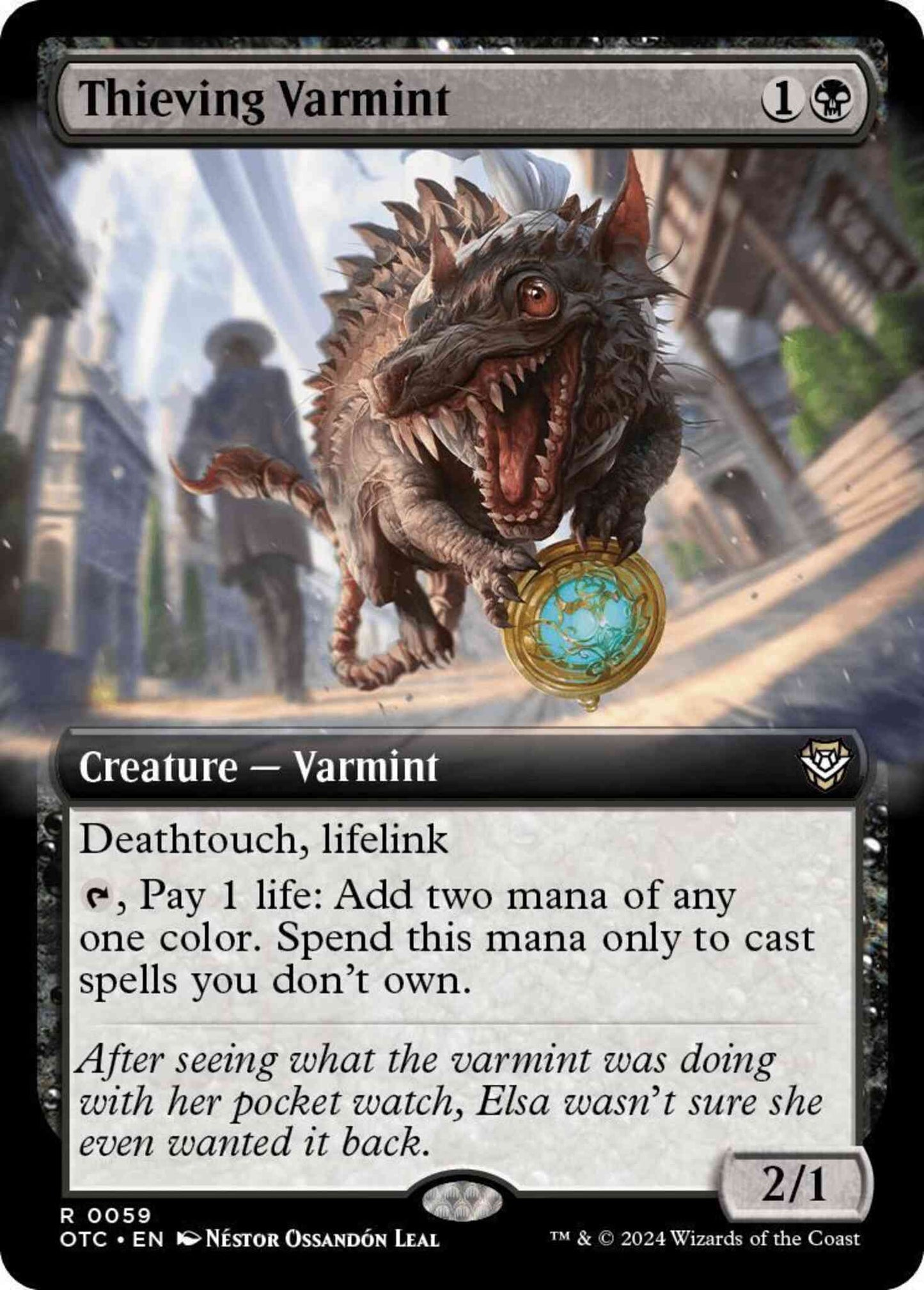 Thieving Varmint [59] [Extended Art] [Outlaws of Thunder Junction: Commander] [Non-Foil]