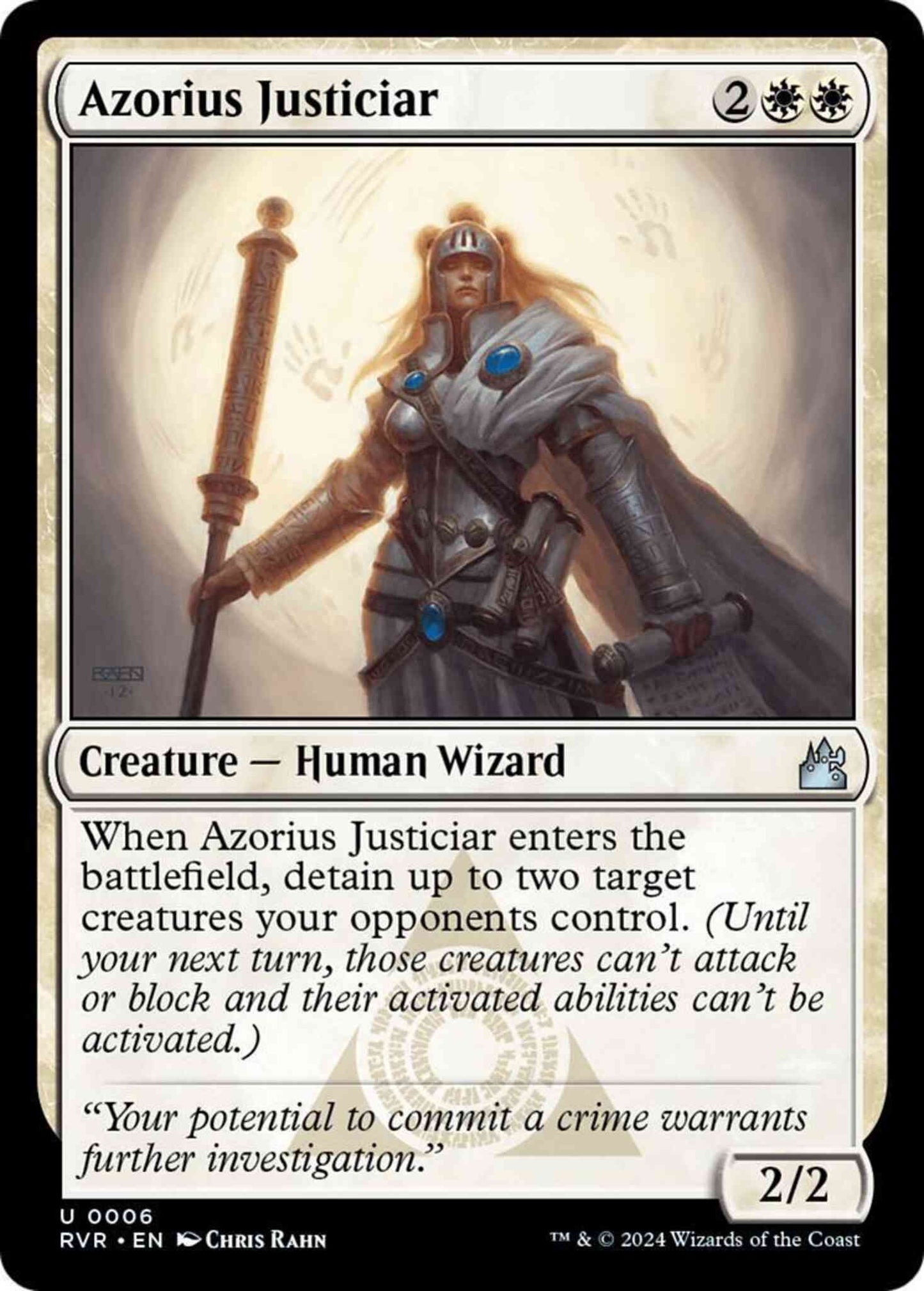 Azorius Justiciar [6] [Ravnica Remastered] [Non-Foil]