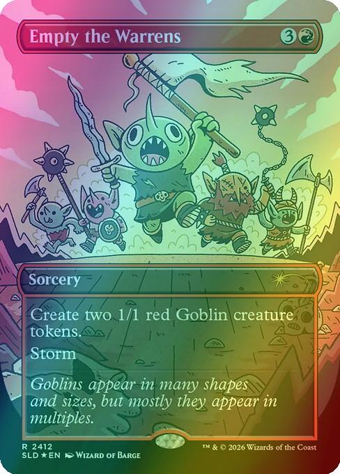 Empty the Warrens [2412] [Borderless] [Goblin Storm] [Secret Lair Drop] [Foil]