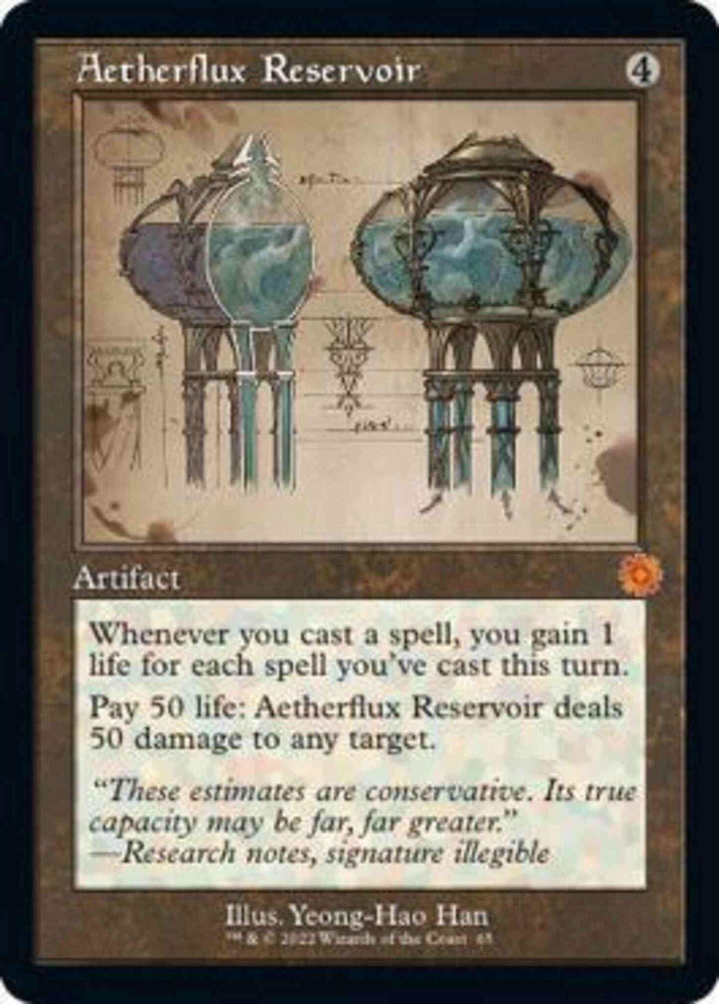 Aetherflux Reservoir [65] [Retro Frame] [Schematic] [The Brothers' War Retro Artifacts] [Non-Foil]