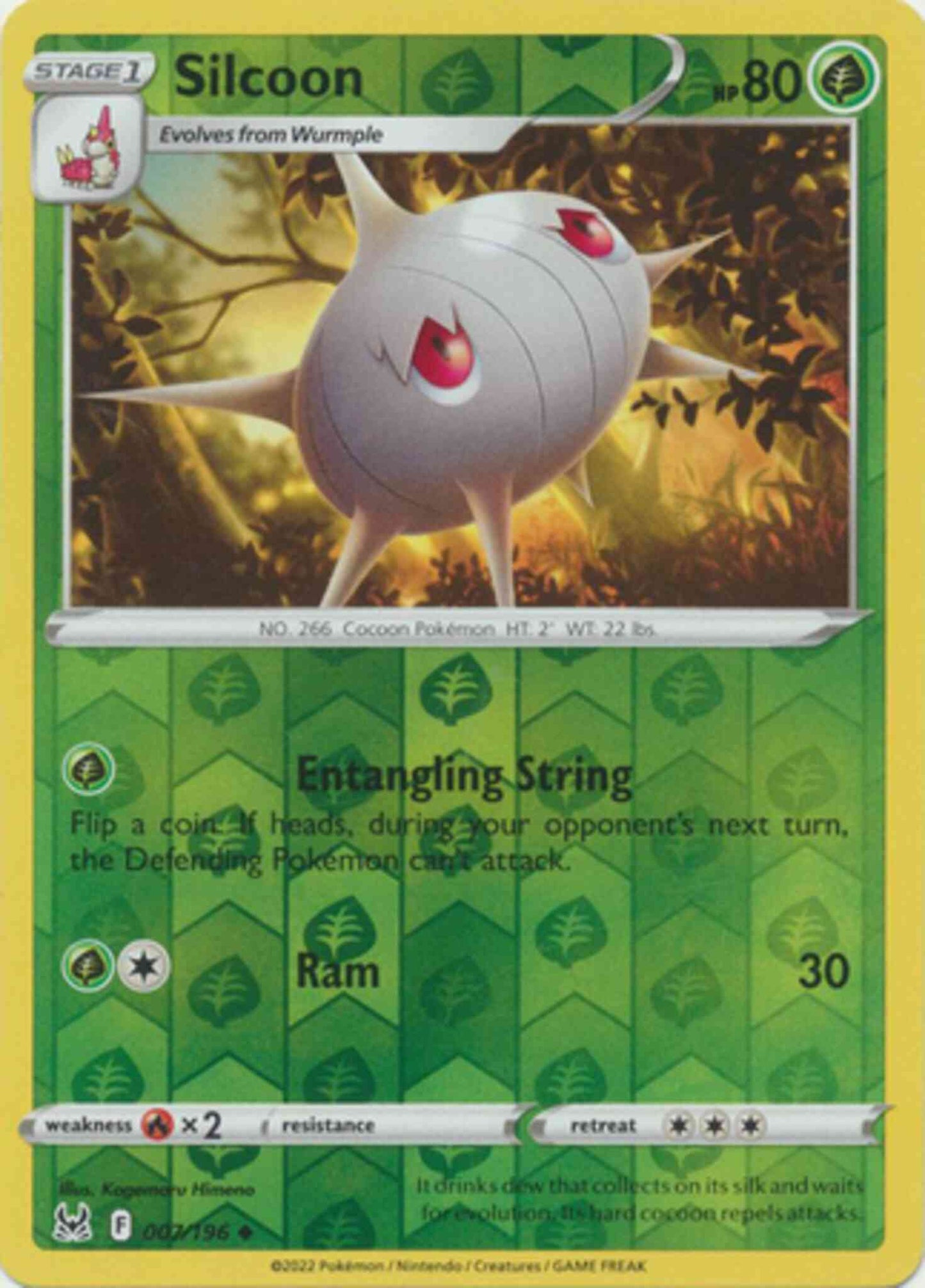 Silcoon - 007/196 - Uncommon [swsh11-007] [Reverse Holo]