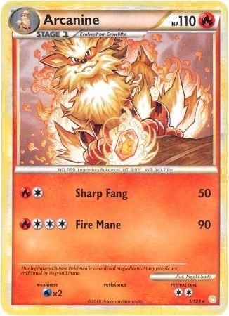 Arcanine - Theme Deck - 1/123 - Rare Holo [hgss1-1] [Non-Holo]