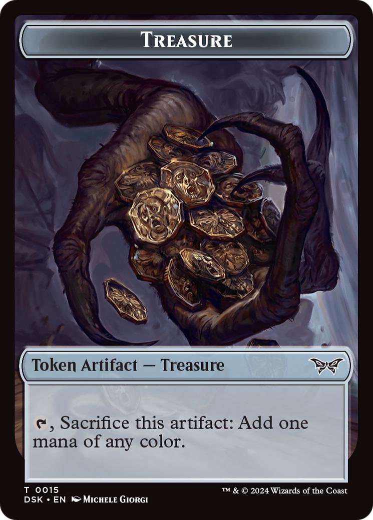 Manifest Token (18) // Treasure Token (15) [Duskmourn: House of Horror: Tokens] [Non-Foil]