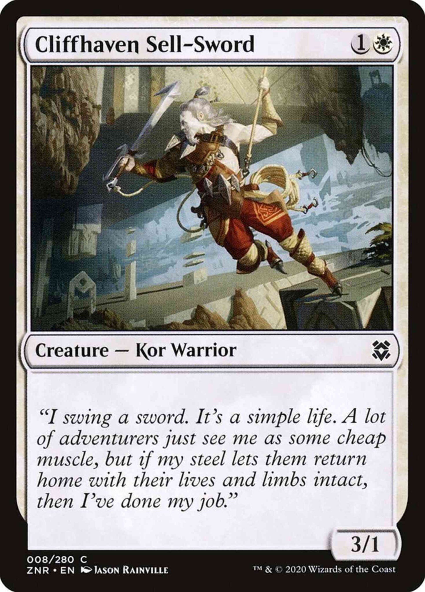 Cliffhaven Sell-Sword [8] [Zendikar Rising] [Non-Foil]