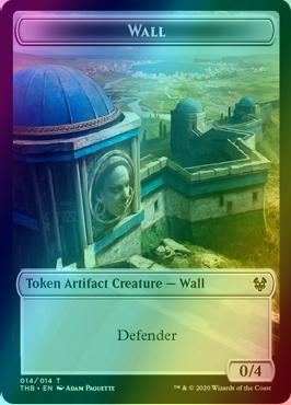 Human Soldier Token (02) // Wall Token (14) [Theros Beyond Death Tokens] [Foil]