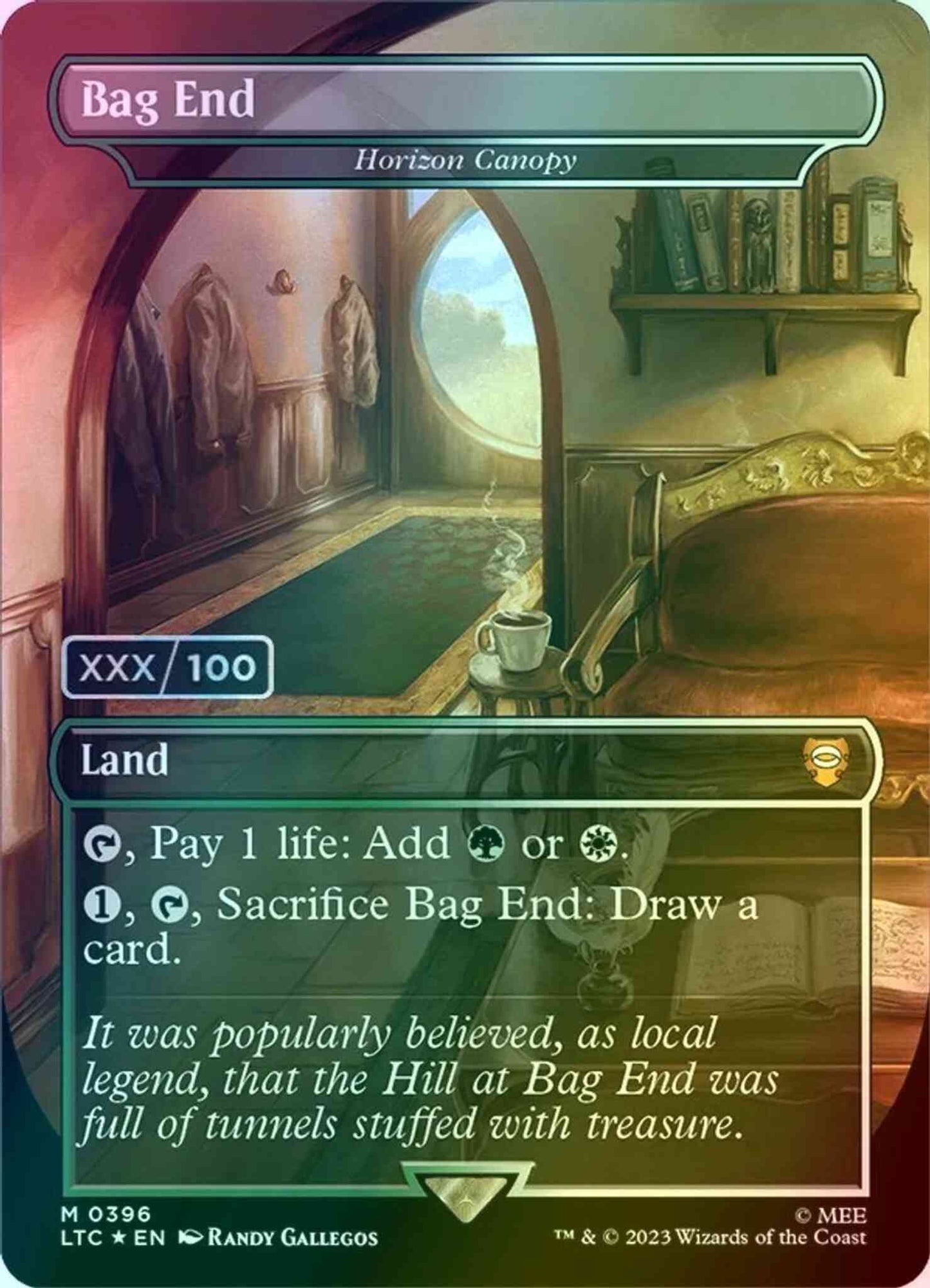 Bag End - Horizon Canopy - Serial Numbered [396z] [Borderless] [Realms and Relics] [The Lord of the Rings: Tales of Middle-earth: Commander] [Foil]