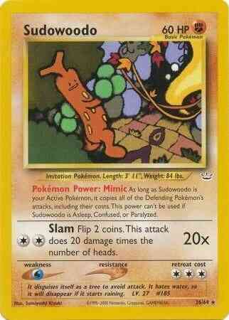 Sudowoodo - 26/64 - Rare - Unlimited [neo3U-26] [Non-Holo]