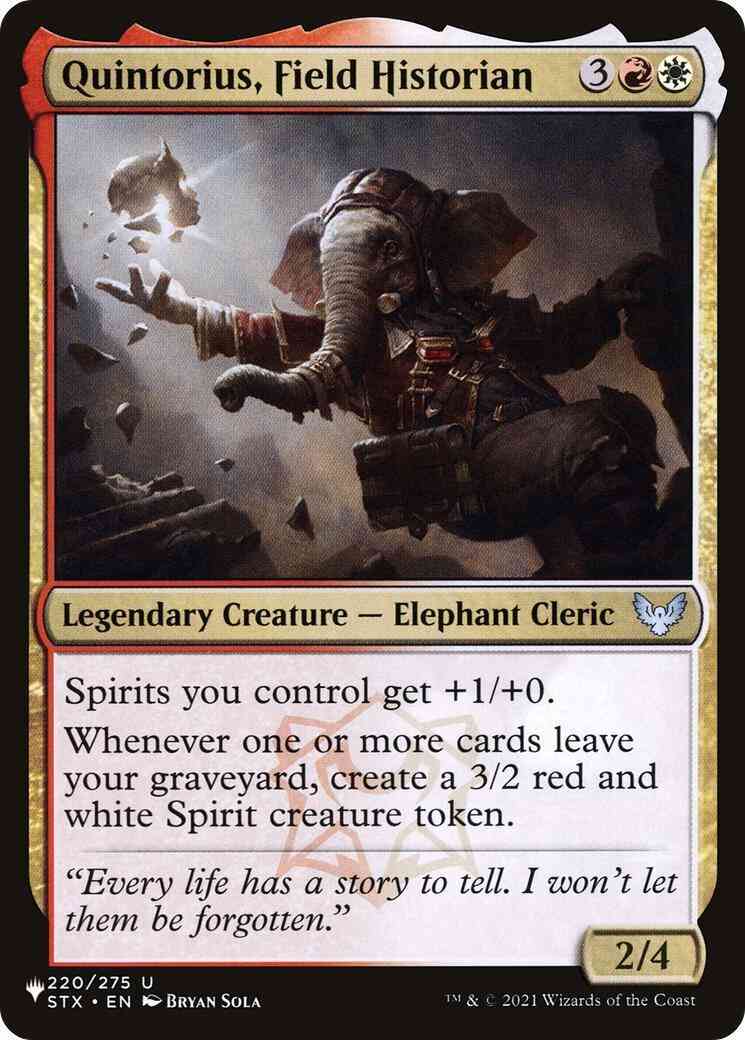 Quintorius, Field Historian [STX-220] [The List] [Non-Foil]