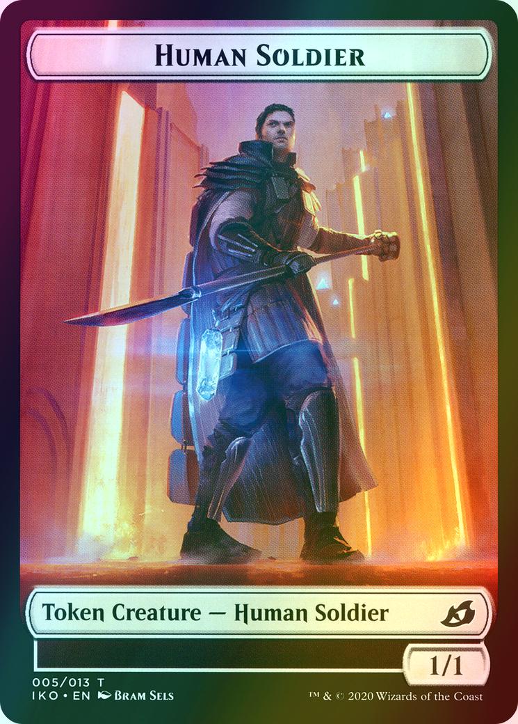 Cat Bird Token (02) // Human Soldier Token (05) [Ikoria Lair of Behemoths Tokens] [Foil]
