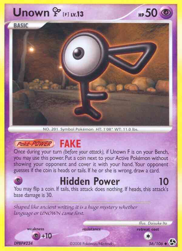Unown F - 56/106 - Uncommon [dp4-56] [Non-Holo]