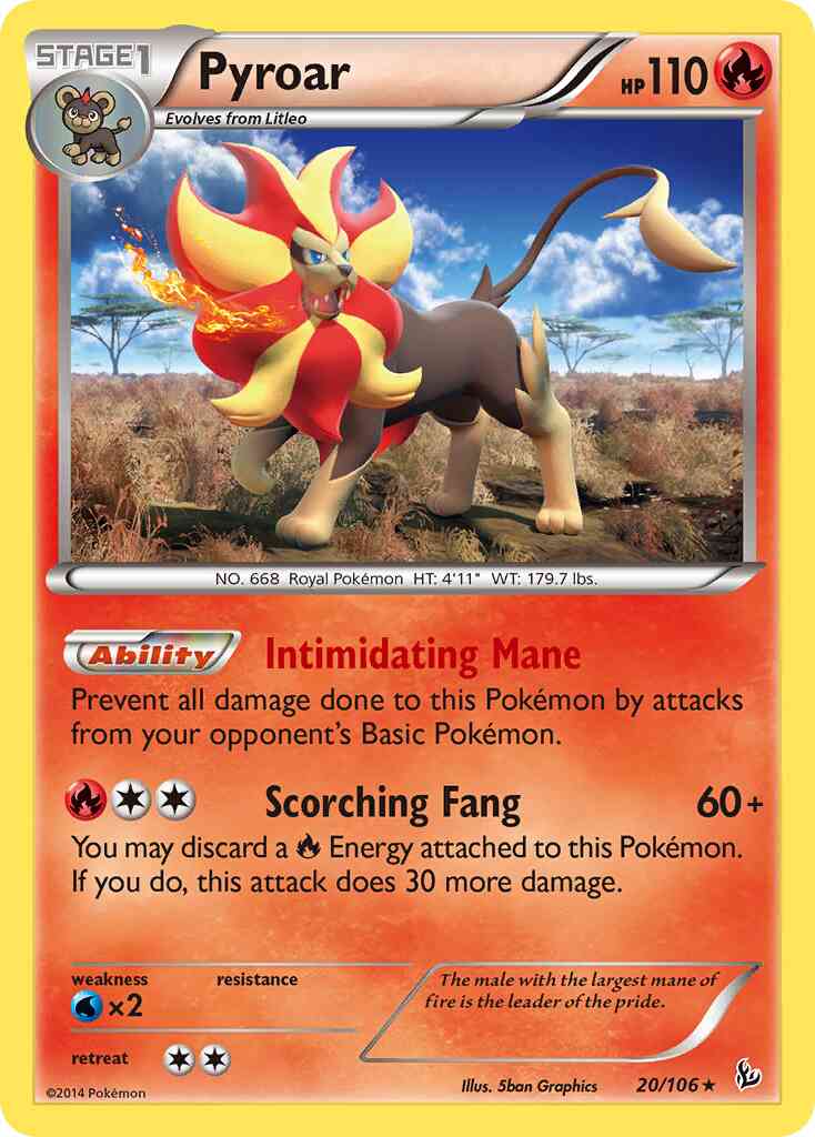 Pyroar - 20/106 - Rare Holo [xy2-20] [Holo]
