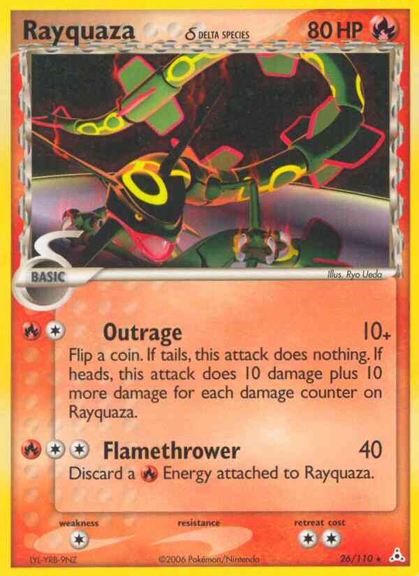 Rayquaza δ - 26/110 - Rare [ex13-26] [Reverse Holo]
