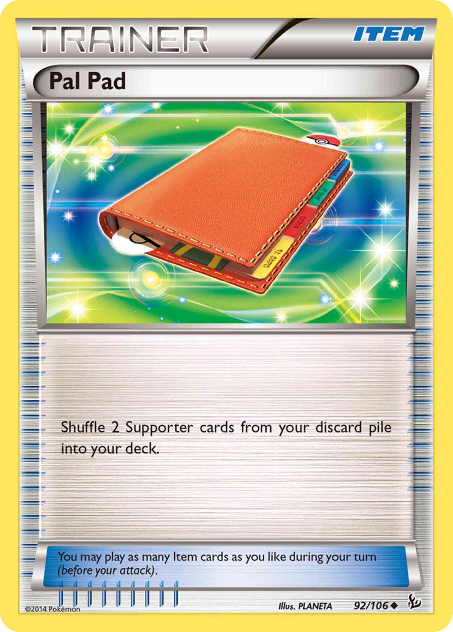 Pal Pad - 92/106 - Uncommon [xy2-92] [Non-Holo]
