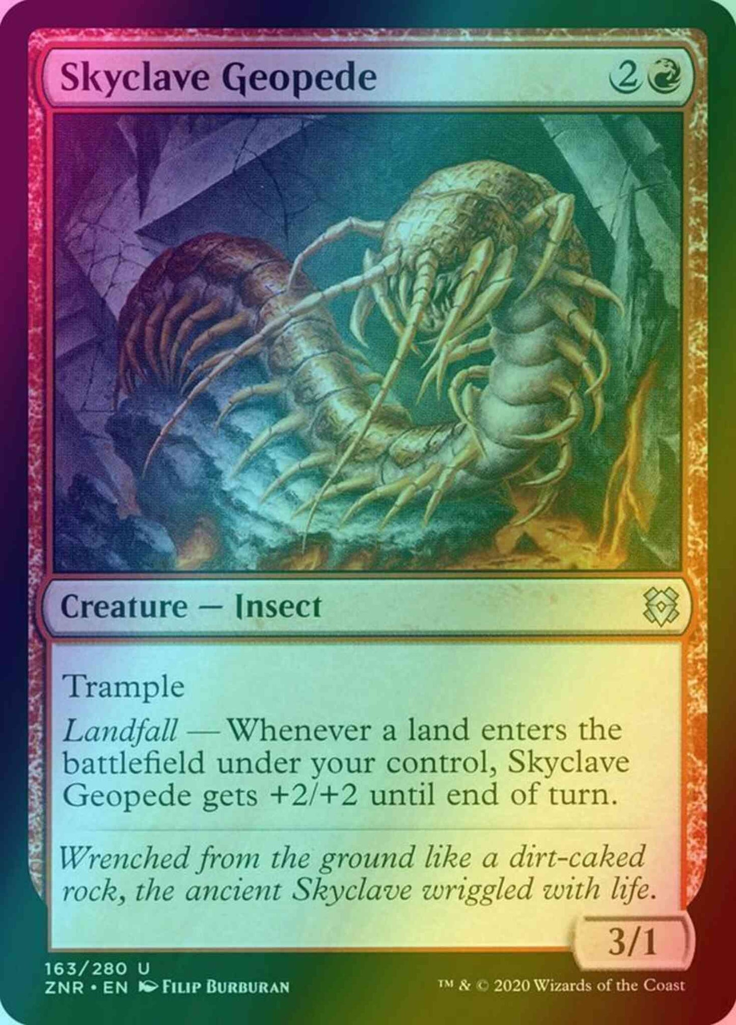Skyclave Geopede [163] [Zendikar Rising] [Foil]
