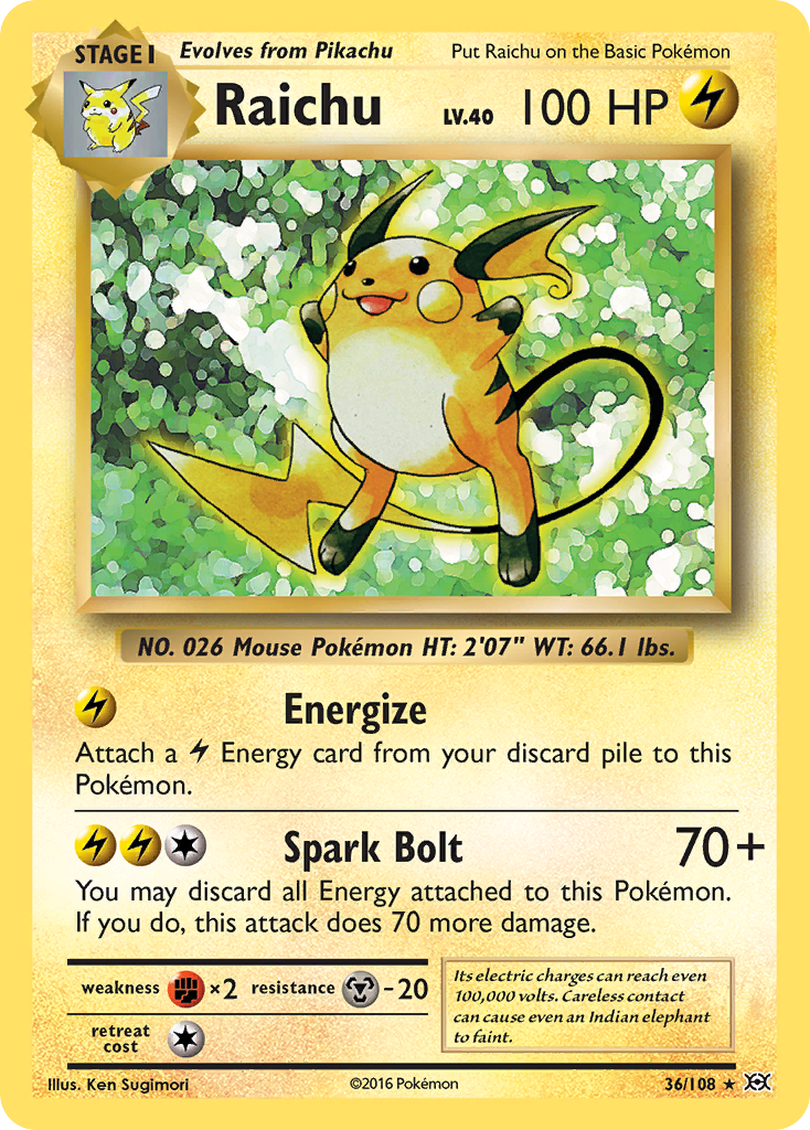 Raichu - Theme Deck - 36/108 - Rare Holo [xy12-36] [Non-Holo]