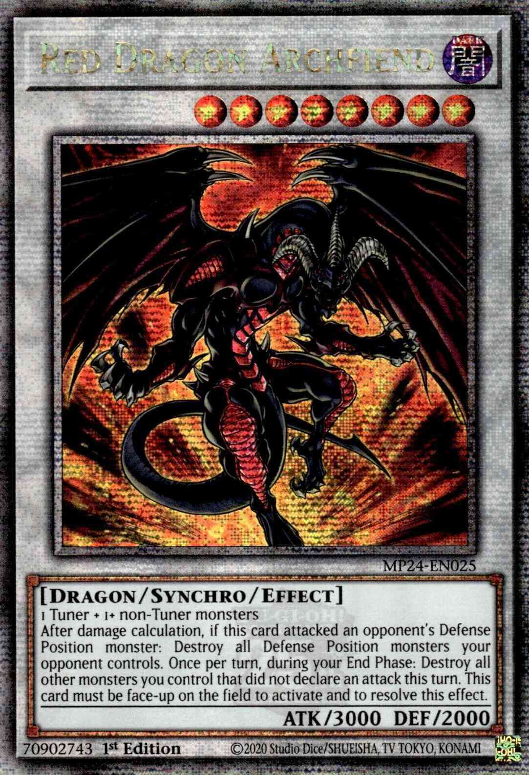 Red Dragon Archfiend - MP24-EN025 - Quarter Century Secret Rare - 1st Edition