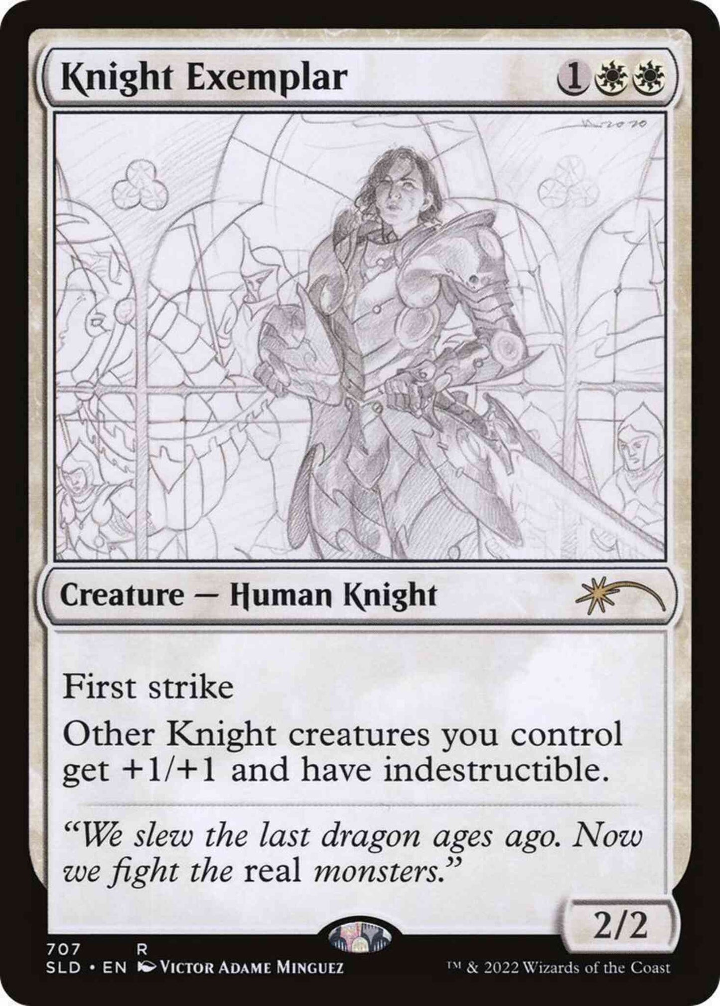 Knight Exemplar [0707] [Sketch] [Victor Adame Minguez] [Secret Lair Drop] [Non-Foil]