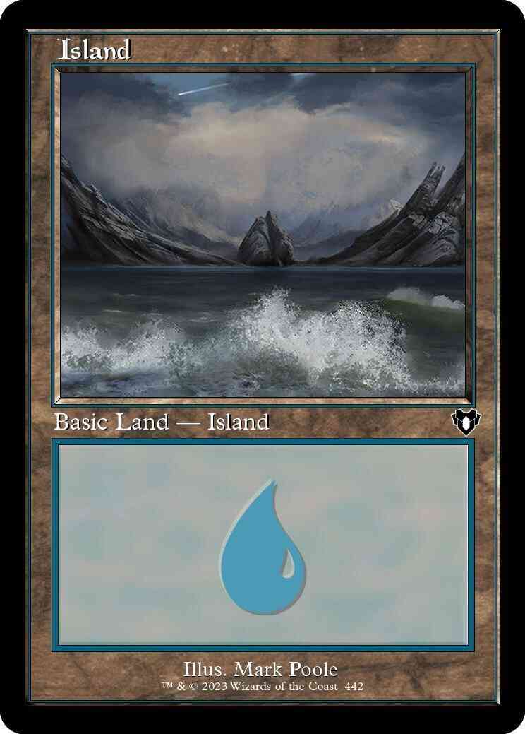 Island [442] [Retro Frame] [Commander Masters] [Non-Foil]