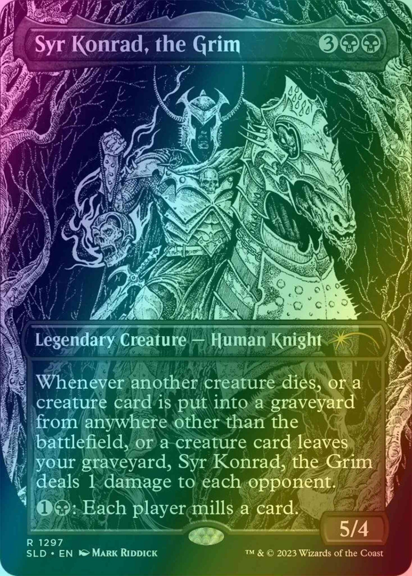 Syr Konrad, the Grim [1297] [Borderless] [Death Is Temporary] [Secret Lair Drop] [Foil]