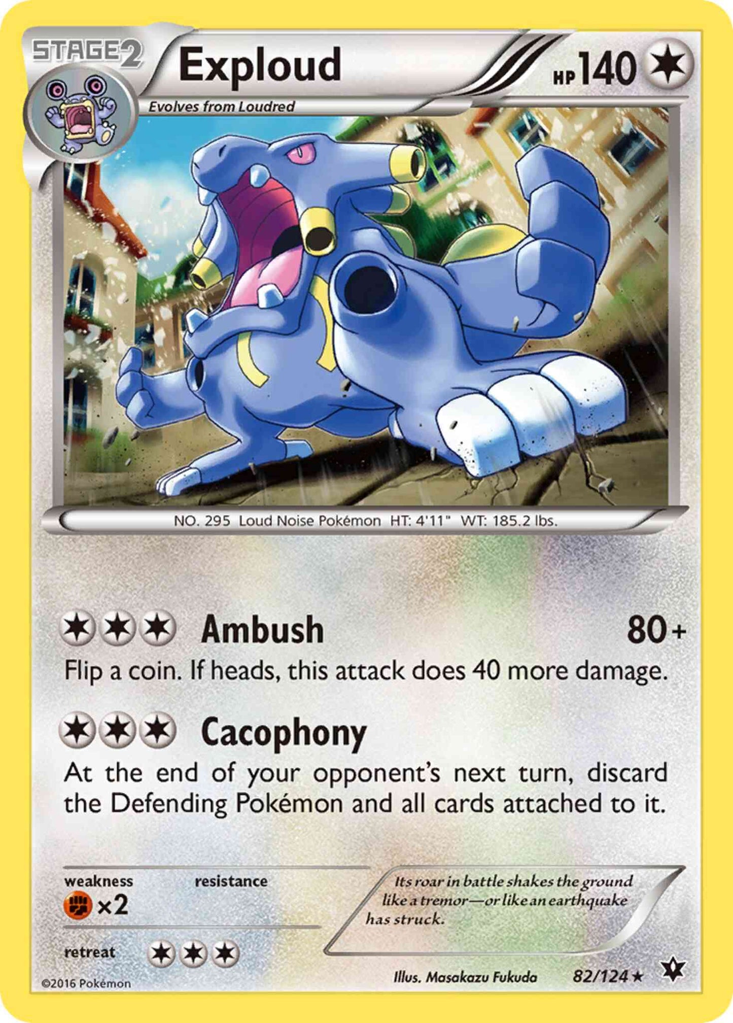 Exploud - 82/124 - Rare [xy10-82] [Non-Holo]