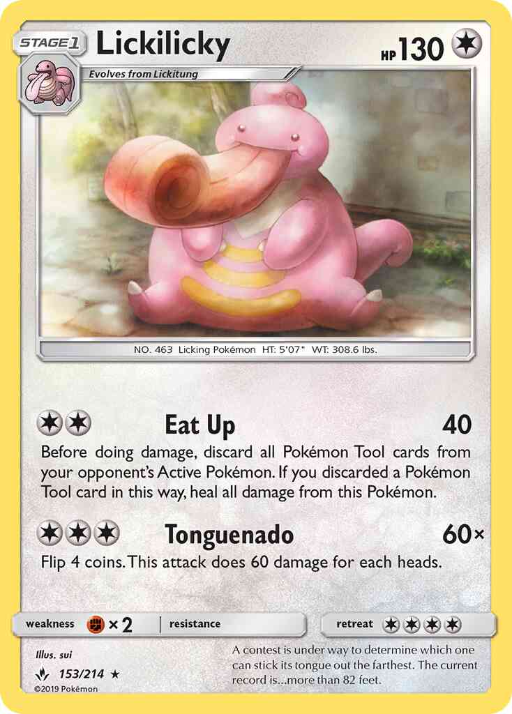 Lickilicky - 153/214 - Rare [sm10-153] [Reverse Holo]