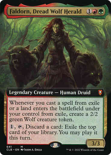 Faldorn, Dread Wolf Herald [641] [Extended Art] [Commander Legends: Battle for Baldur's Gate] [Non-Foil]