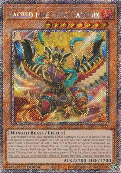 Sacred Fire King Garunix - RA05-EN031 - Platinum Secret Rare - 1st Edition
