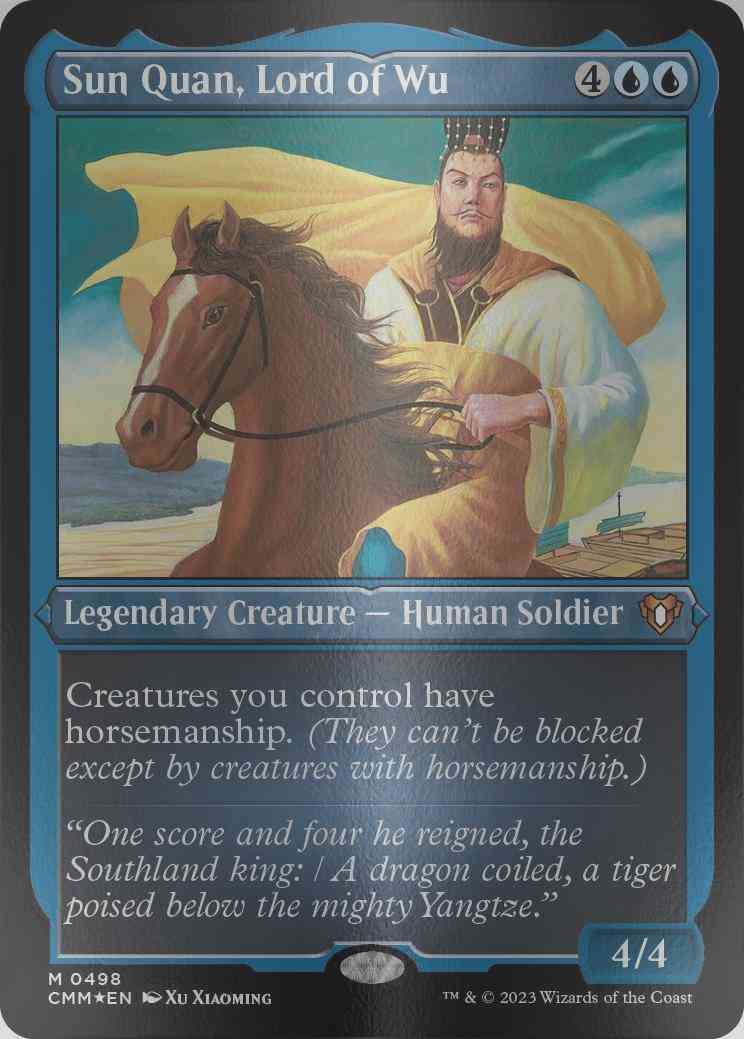 Sun Quan, Lord of Wu [498] [Commander Masters] [Etched Foil]