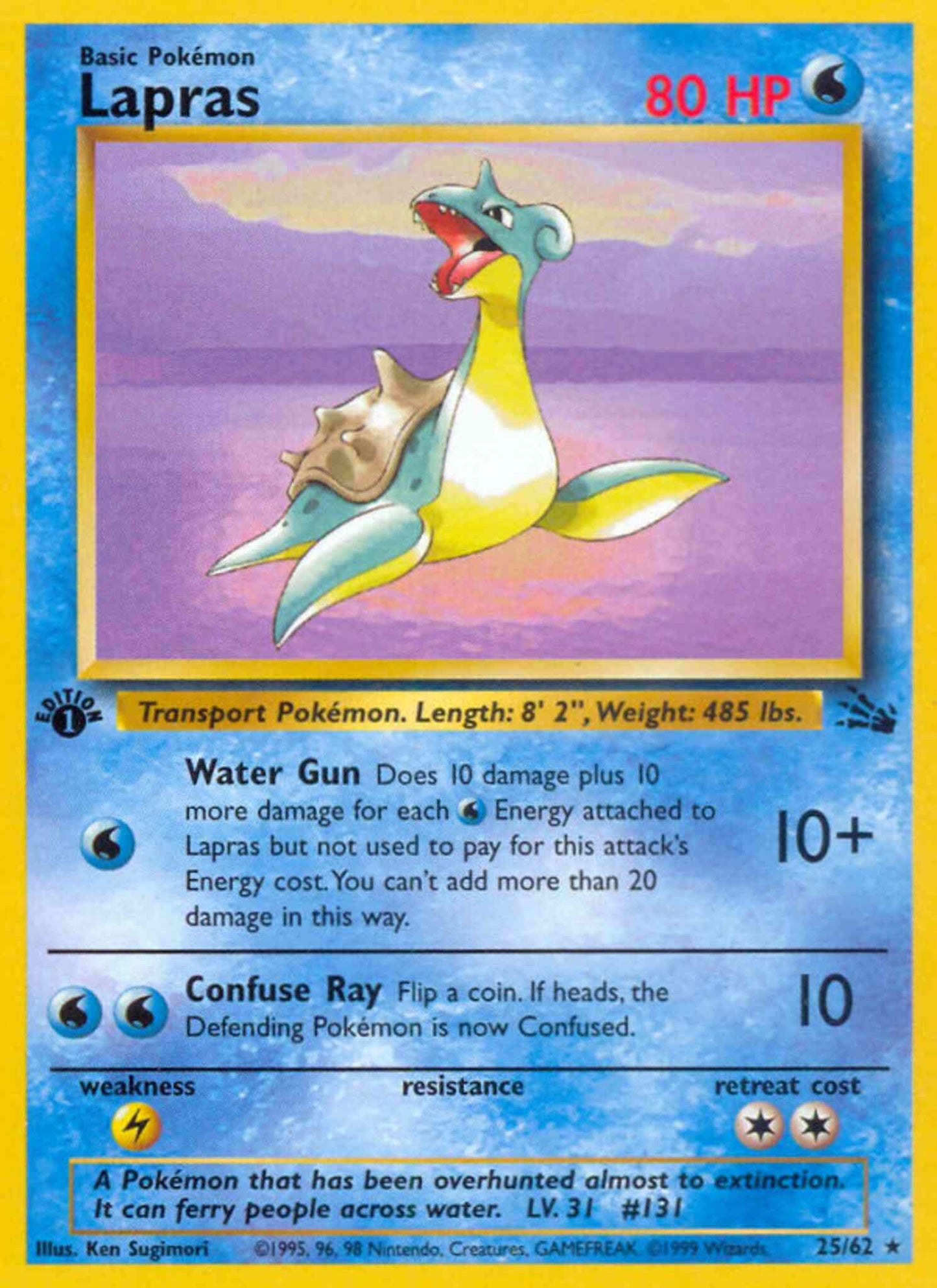 Lapras - 25/62 - Rare - 1st Edition [base3-25] [Non-Holo]