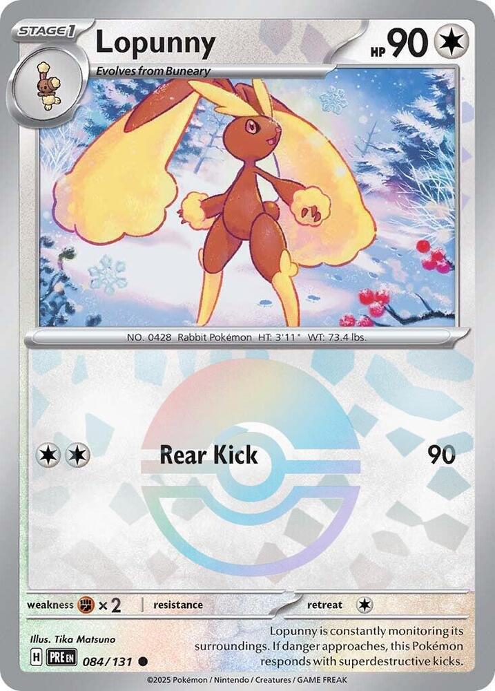 Lopunny - Poké Ball Pattern - 084/131 - Common [sv085-084] [Reverse Holo]
