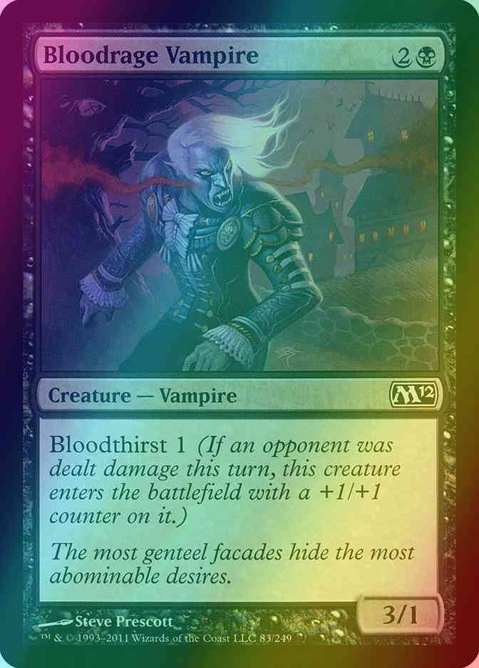 Bloodrage Vampire [83] [Magic 2012] [Foil]