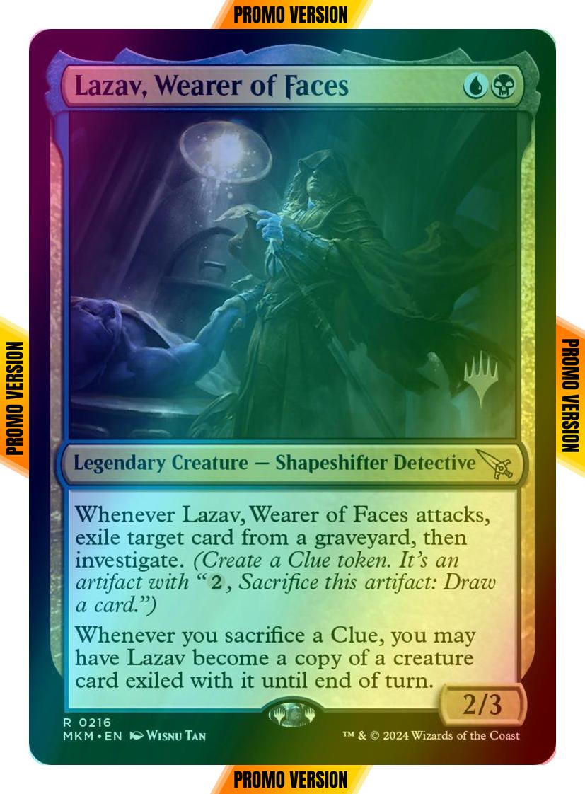 Lazav, Wearer of Faces [216p] [Promo Pack] [Murders at Karlov Manor: Promos] [Foil]