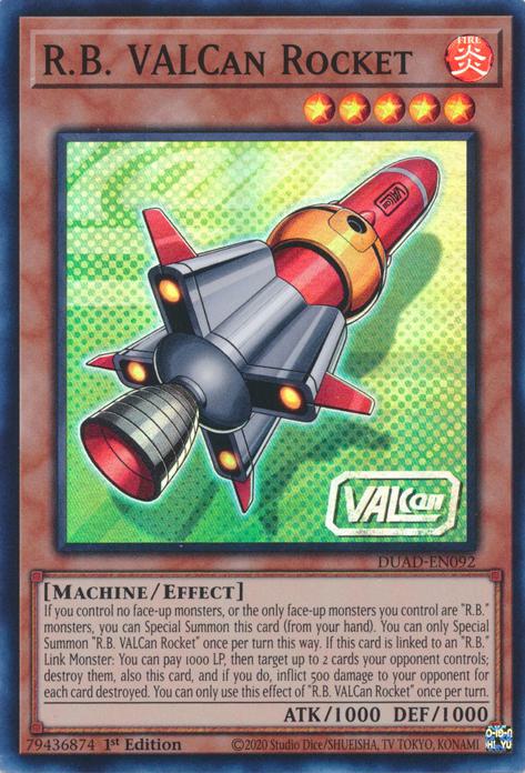 R.B. VALCan Rocket - DUAD-EN092 - Super Rare - 1st Edition