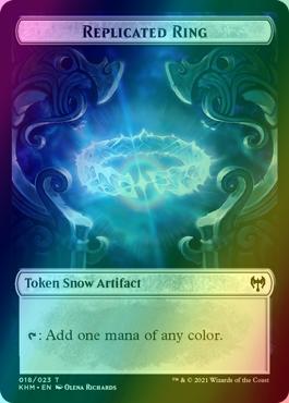 Elf Warrior Token (15) // Replicated Ring Token (18) [Kaldheim Tokens] [Foil]