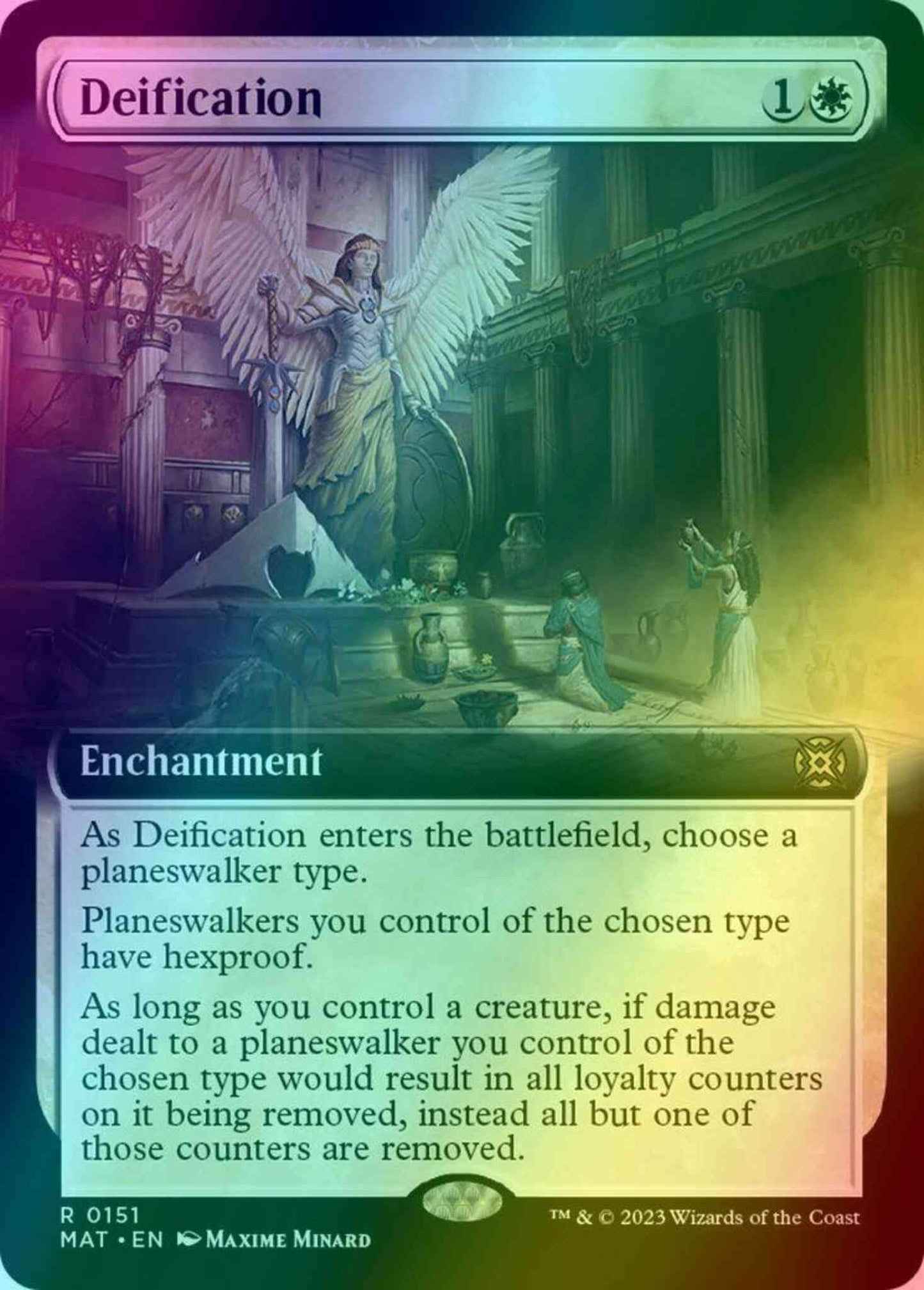 Deification [151] [Extended Art] [March of the Machine: The Aftermath] [Foil]
