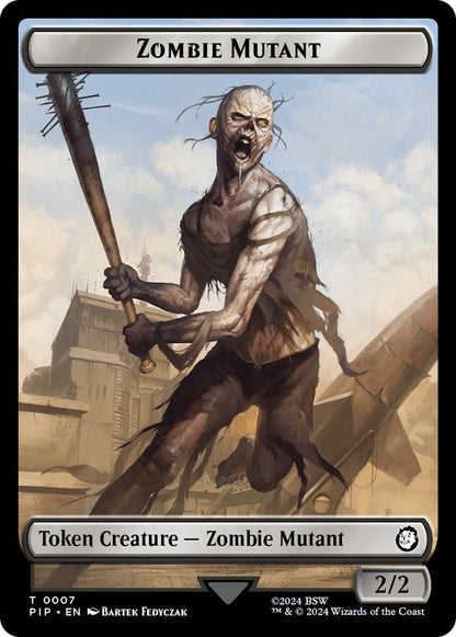 Copy Token (01) // Zombie Mutant Token (07) [Fallout: Tokens] [Non-Foil]