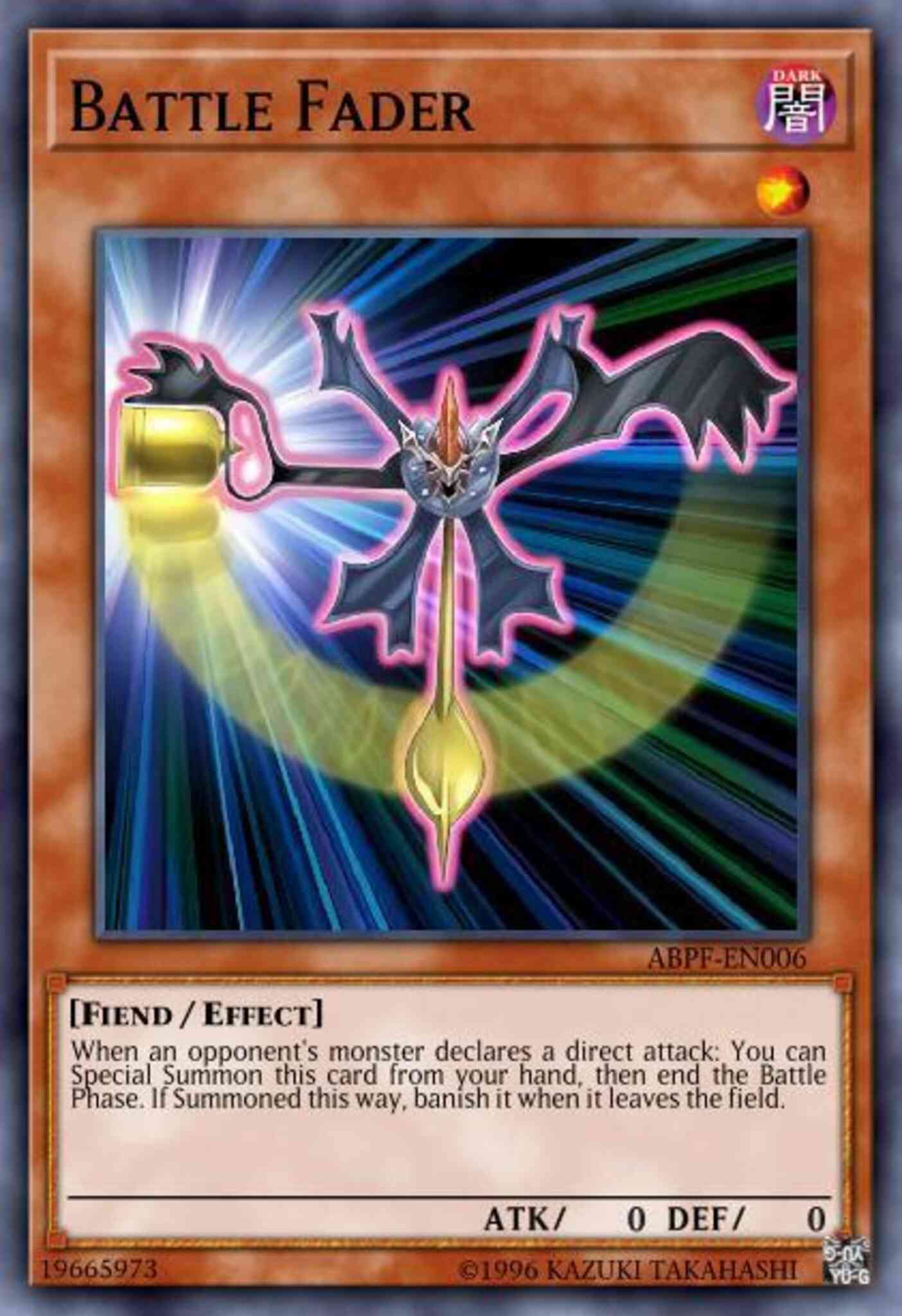 Battle Fader - SR01-EN021 - Common - 1st Edition