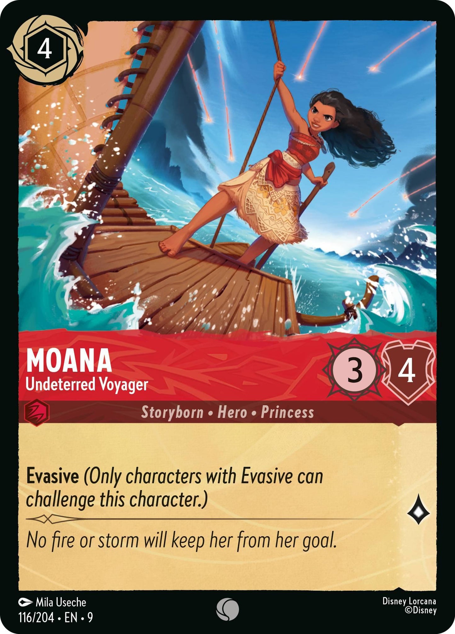Moana - Undeterred Voyager - 116/204 [Fabled] [Non-Foil]