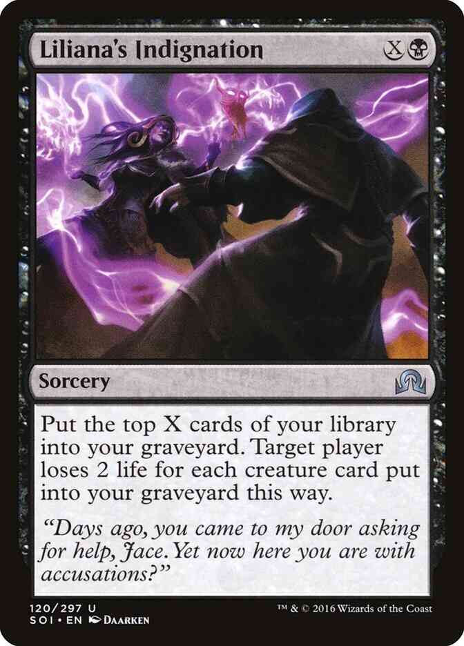 Liliana's Indignation [120] [Shadows over Innistrad] [Non-Foil]