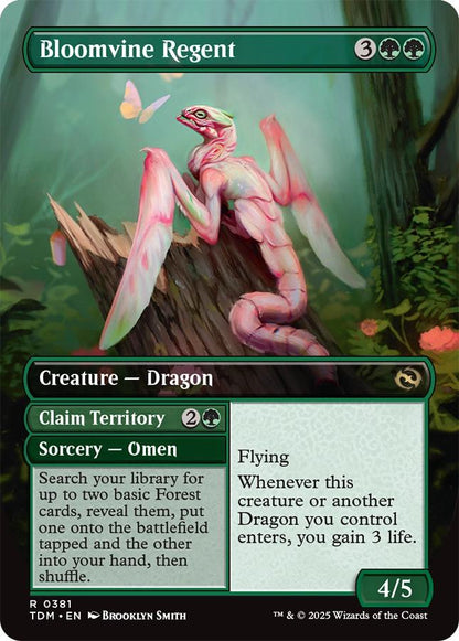 Bloomvine Regent // Claim Territory // Bloomvine Regent // Claim Territory [381] [Borderless] [Tarkir: Dragonstorm] [Non-Foil]