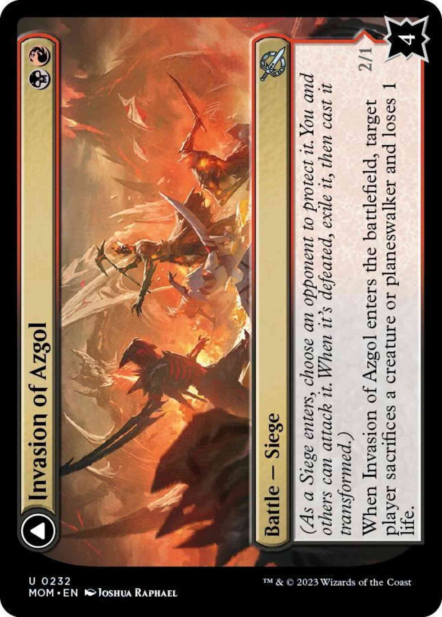Invasion of Azgol // Ashen Reaper [232] [March of the Machine] [Non-Foil]