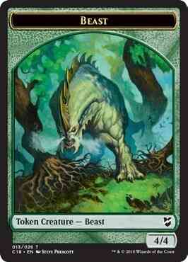 Beast Token (13) // Cat Warrior Token (15) [Commander 2018 Tokens] [Non-Foil]
