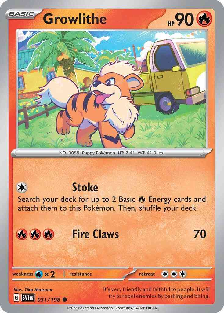 Growlithe - 031/198 - Common [sv01-031] [Non-Holo]