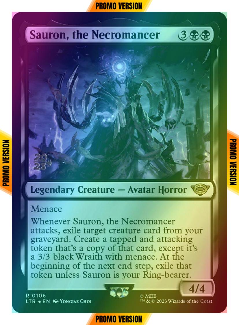 Sauron, the Necromancer [106s] [Prerelease] [The Lord of the Rings: Tales of Middle-earth: Promos] [Foil]