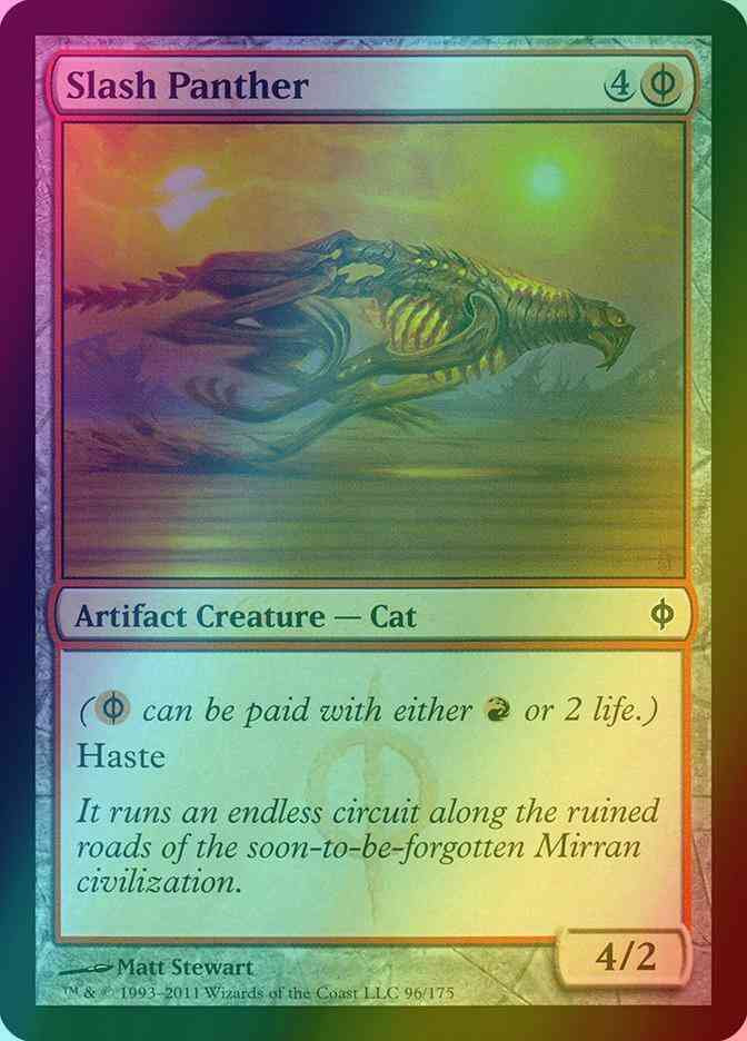 Slash Panther [96] [New Phyrexia] [Foil]