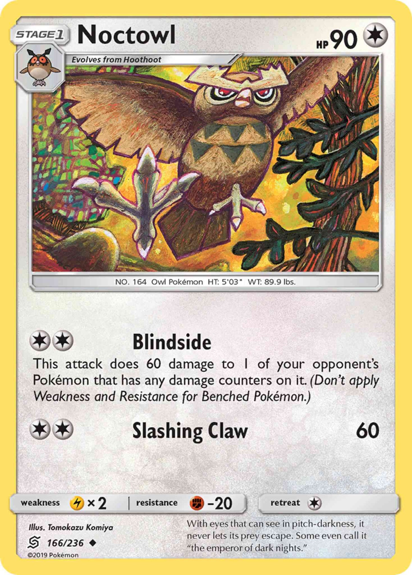 Noctowl - 166/236 - Uncommon [sm11-166] [Reverse Holo]