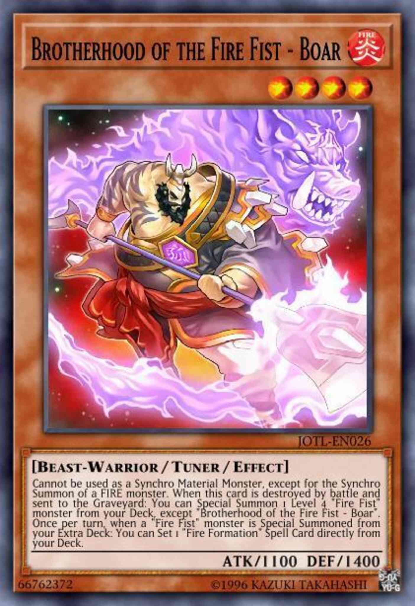 Brotherhood of the Fire Fist - Boar - MP14-EN079 - Rare - 1st Edition